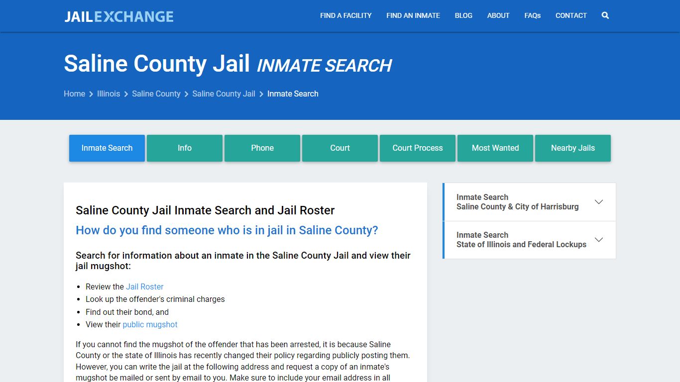 Inmate Search: Roster & Mugshots - Saline County Jail, IL - Jail Exchange